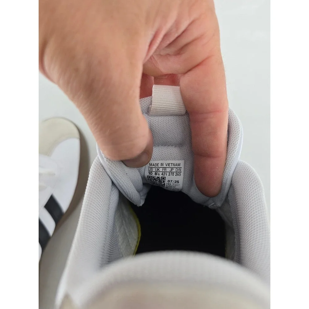 Adidas VL Court 3.0 Sneakers Mens 10 White Black Gum Sole Low Top -Good